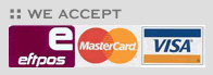 We accept VISA master card eftpos paytment methods